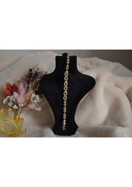 Zirkon Taşlı Çelik Kalın Bileklik fiyatları