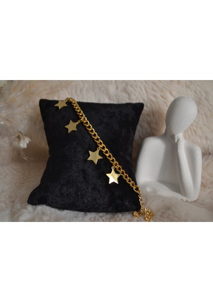 Yıldız Detaylı Zarif Çelik Bileklik fiyatları