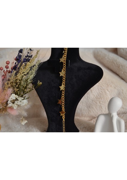 Yıldız Detaylı Zarif Çelik Bileklik fırsatları