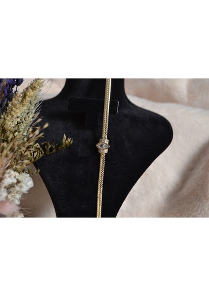 Zirkon Taşlı Gold Çelik Bileklik fiyatları