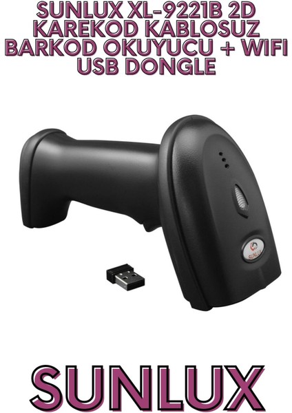 XL-9221B 2d Karekod Kablosuz Barkod Okuyucu + Wıfı USB Don modelleri