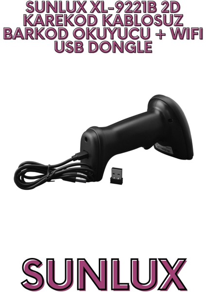 XL-9221B 2d Karekod Kablosuz Barkod Okuyucu + Wıfı USB Don indirimleri