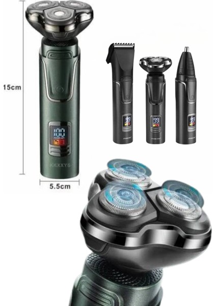 Yüksek Performanslı 3 Başlıklı Profesyonel Şarjlı Islak ve Kuru Kullanıma Uy - T263G857-Z69 indirimleri