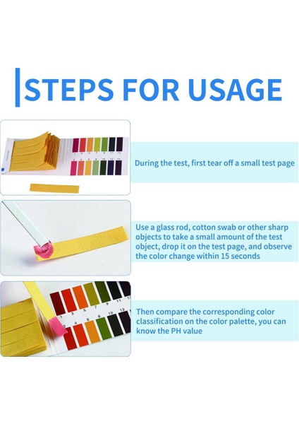 6 Paket 480 Adet Ph Test Şeridi Ph Aralığı 1-14 Su Için Turnusol Kağıdı (Yurt Dışından) fiyatları