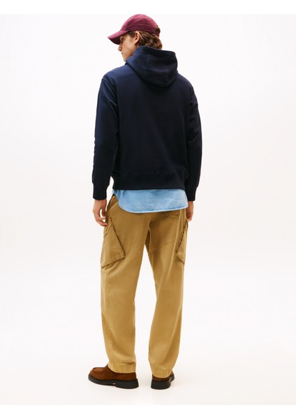 Kapüşon Yaka Mavi Erkek Sweatshırt MW0MW40066DW5_HERALD Skylıne Hoody fırsatları