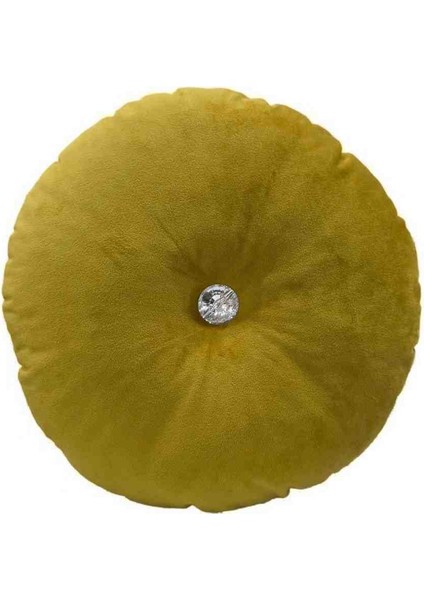 Yuvarlak Dolgulu Düğmeli Kırlent-Kalın Uzun Ömürlü Kumaş