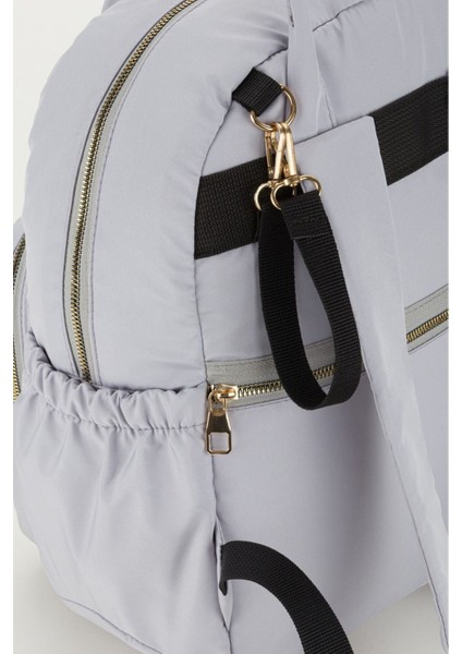 Arya Bondit Hafif Kumaş Anne Bebek Bakım Çantası Termoslu Biberon Cepleri Puset Askılı