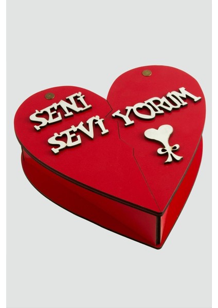 Seni Seviyorum Yazılı Ahşap Kutu