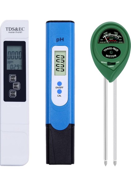 Dijital Ph Ölçer, Tds ve Ec Kalemi Su Için, Moisture Light Ph ile (Yurt Dışından)