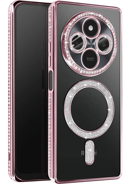 Rdbydn Newface Xiaomi Redmi 14C Joke Simli Magneticsafe Kılıf - Pembe