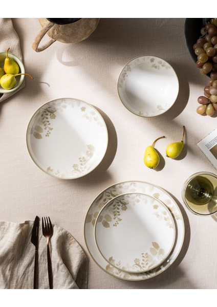 Andela 6 Kişilik 24 Parça Yemek Takımı - Bej