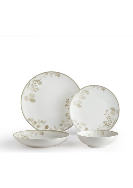 Andela 6 Kişilik 24 Parça Yemek Takımı - Bej