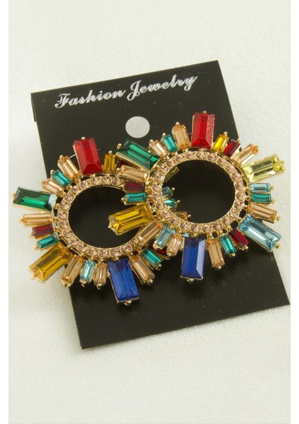 Dikdörtgen Taşlı Zr Model Küpe