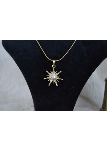 Yıldız Formlu Çelik Kadın Kolye