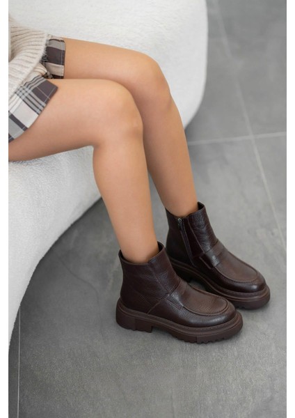 Alice Kadın Hakiki Deri Loafer Bot Kahve fiyatları