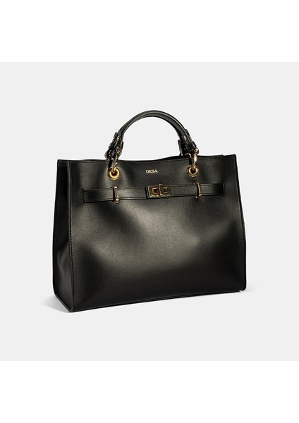 Kadın Siyah Deri Omuz Çantası fırsatları