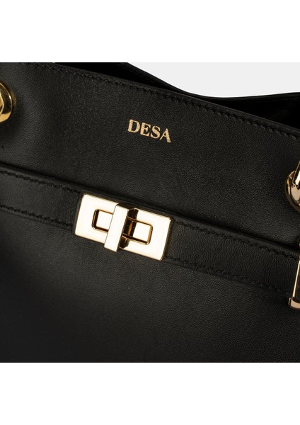 Kadın Siyah Deri Omuz Çantası