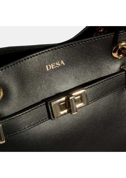 Kadın Siyah Deri Omuz Çantası