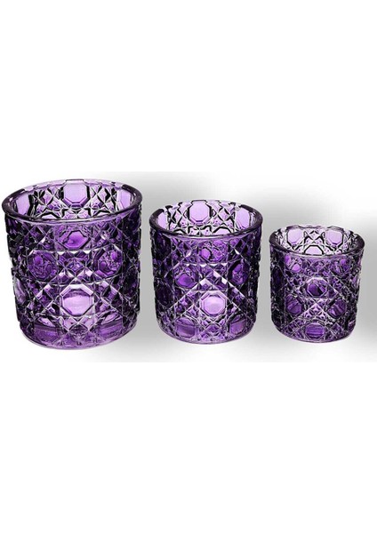 El Yapımı Kristal Mumluk Takımı 3'lü fiyatları