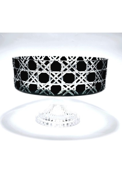 Kristal Dekor Petek Siyah Sofra Sunum Kasesi fiyatları