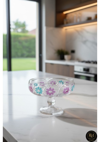 Papatya Desenli Ayaklı 22CM Lüks Meyvelik