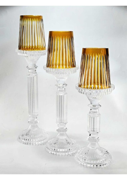 El Yapımı Kristal Dekoratif Mumluk Set 3'lü fiyatları