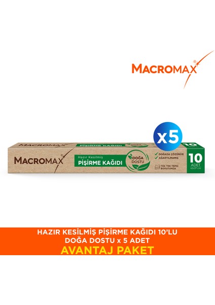 Doğa Dostu Pişirme Kağıdı Seti 5 Adet