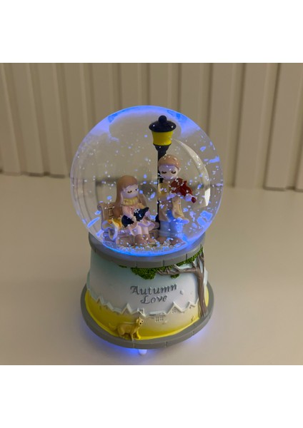 Sevgili Çift Işıklı Müzikli Orta Boy Kar Küresi TKY0397 modelleri