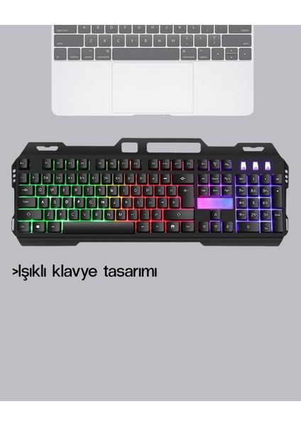 Rgb Aydınlatmalı Klavye Mouse Seti – USB Bağlantılı, Türkçe Q, Ayarlanabilir Dpı, Ergonomik Yapı indirimleri