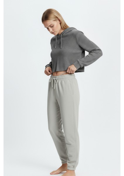 Jogger Paça Eşofman Altı Gri 3013 modelleri