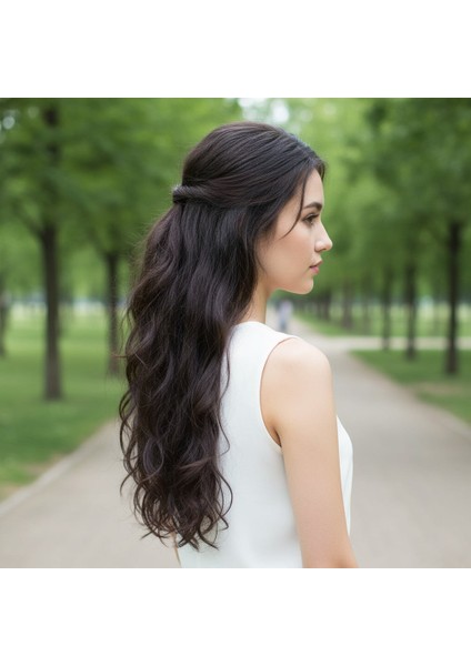 Fiber Sentetik Dalgalı 8 Parça Çıt Çıt / Kahverengi