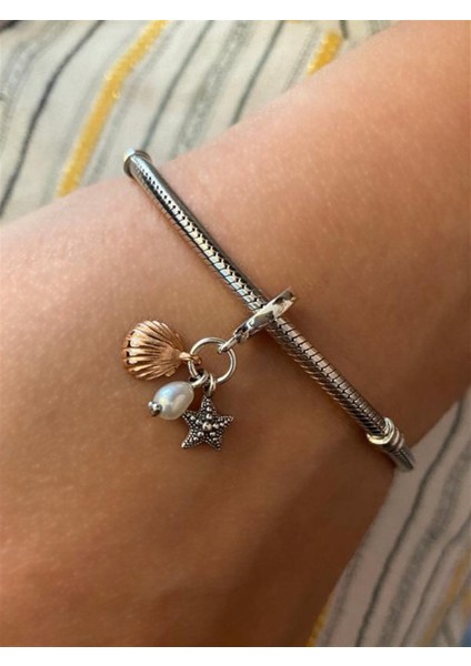 Deniz Kabuğu, Inci ve Deniz Yıldızı Model Gümüş Charm fiyatları