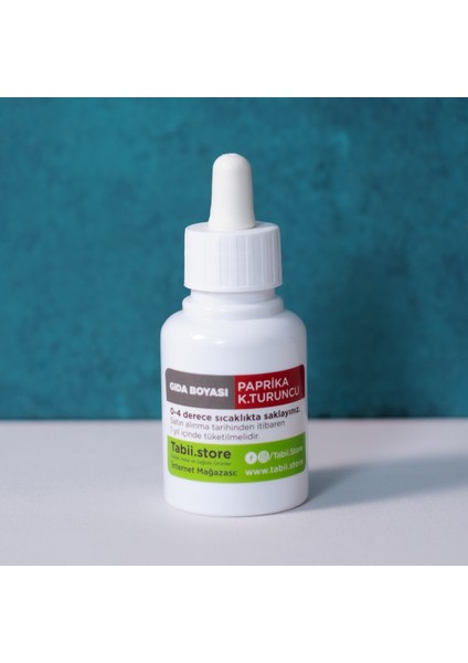 Tabii’m Yenilebilir Sıvı Gıda Boyası Paprika Kırmızısı 20 gr