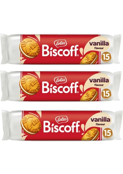 Biscoff Vanilya Kremalı Sandviç Bisküvi 150 gr x 3 Adet