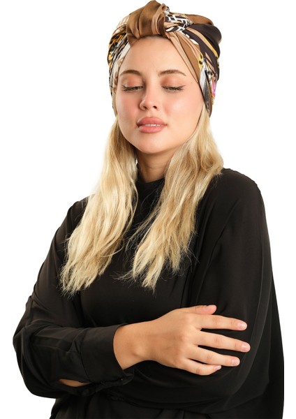 Vizon Pratik Hazır Geçmeli Tesettür Bone Ipek Desenli 2410_10 fırsatları