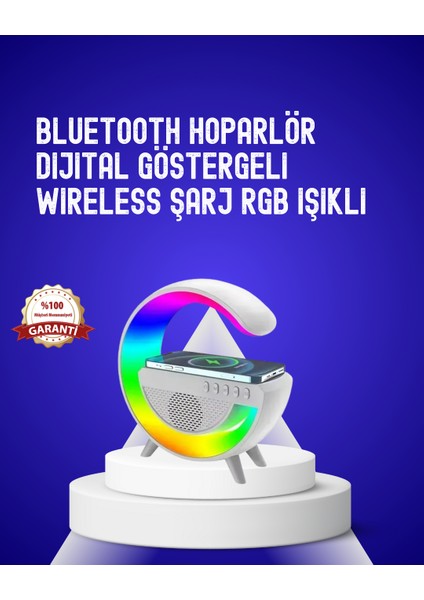 13 Renk Seçenekli Kablosuz Şarj Cihazlı LED Lamba - M556R969-K73556