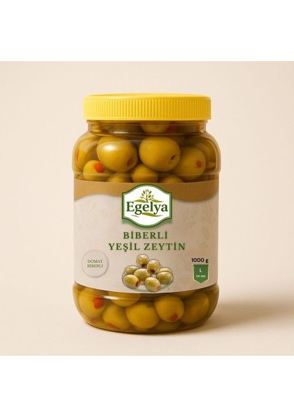 Biberli Yeşil Zeytin 1 kg – Doğal Fermente, Katkısız, Ege Lezzeti fiyatları