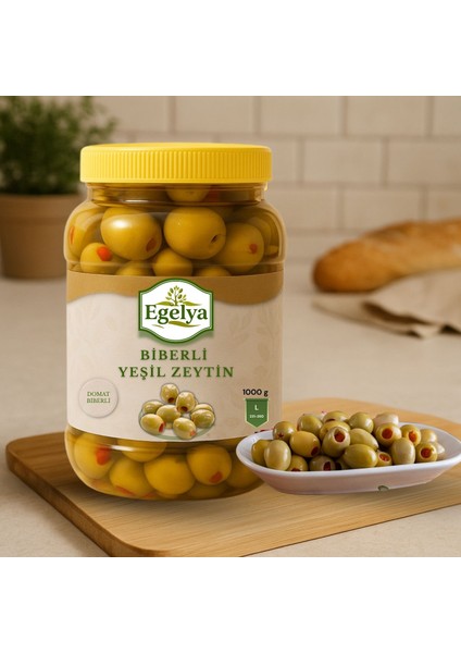 Biberli Yeşil Zeytin 1 kg – Doğal Fermente, Katkısız, Ege Lezzeti modelleri