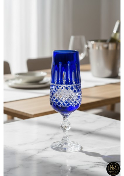 Kesme El Işçiliği Kristal Kahve Yanı Flüt Su Bardağı