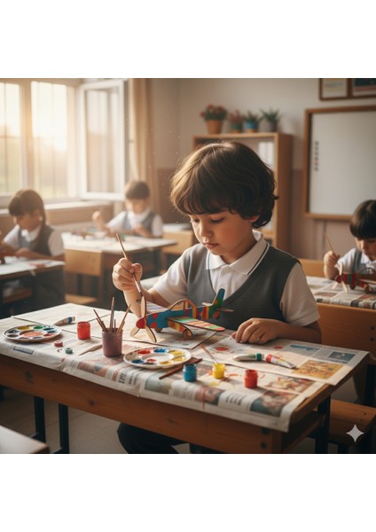 Uçak Boyama Etkinlik - Model Uçak Tasarım Set - Sınıf, Kreş, Anokulu Etkinlik - 5'li Set fırsatları