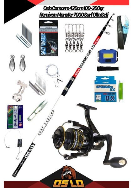 Camarro 420CM 100-200GR Remixon Monster 7000 Surf Olta Seti