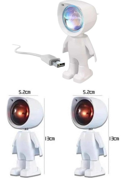 Astronot Işık Projektörü Gökkuşağı Projeksiyon Gece Lambası Hediyelik modelleri