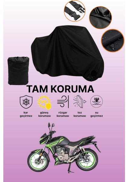 Siyah Mondial Kd 125 F Cbs Uyumlu Motor Branda, Koruyucu Örtü, Motosiklet Brandası