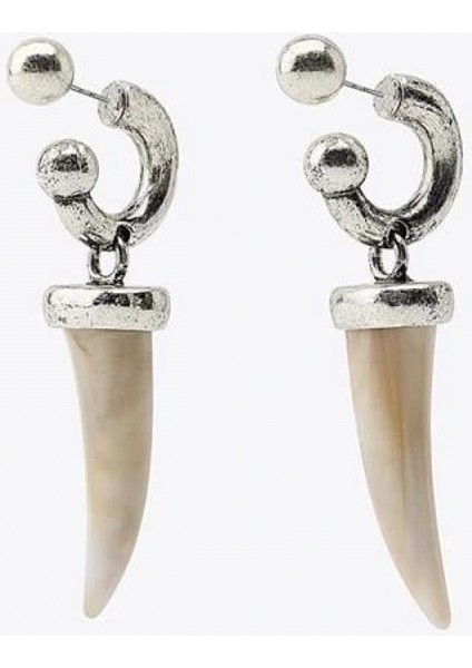 Ieg Fildişi Küpe - Gümüş