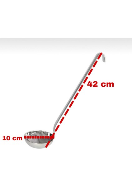 Endüstriyel Sanayi Tipi Kulplu Kepçe No:3 42 cm