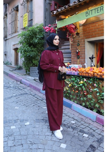 Sedef Düğmeli Süet Takım fiyatları