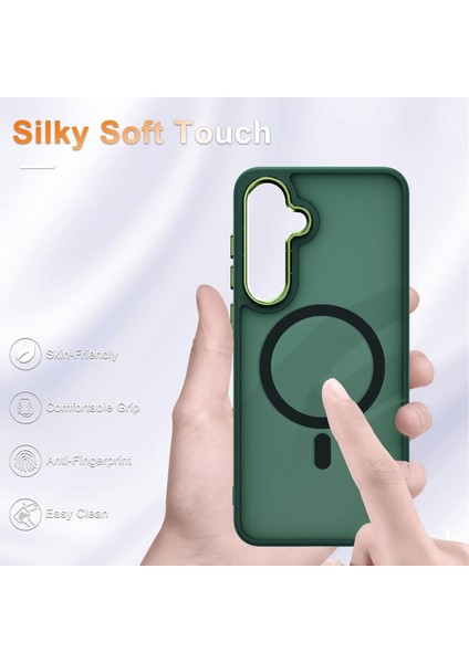 Samsung Galaxy A36 Uyumlu Ekran Koruyuculu Kılıf Magsafe Sarj Destekli Kamera Çıkıntılı Mat Kapak modelleri