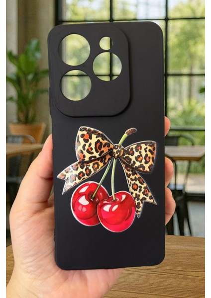 Infinix Hot 40 Uyumlu Kiraz Leopar Fiyonk Desenli Silikon Darbe Emici Klasik Rubber Kılıf fiyatları