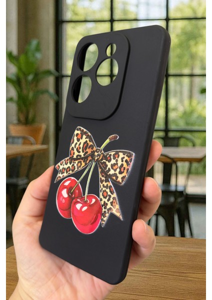 Infinix Hot 40 Uyumlu Kiraz Leopar Fiyonk Desenli Silikon Darbe Emici Klasik Rubber Kılıf fırsatları