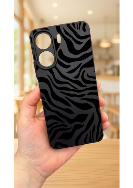 Redmi 13C-ZEBRA Desenli Lansman Kamera Korumalı Yumuşak Silikon Rubber Kılıf